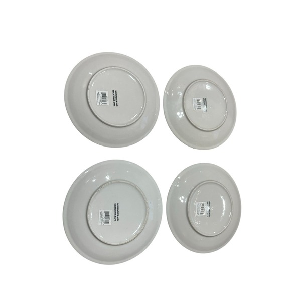 LRI Holiday Ceramic Plate Set Of 4 Snowman Lisa Kennedy Holiday Winter Christmas - Picture 2 of 7